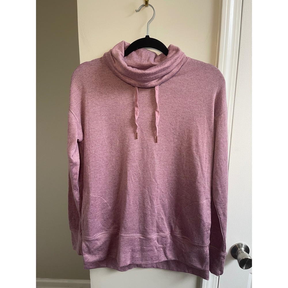 Old Navy Womens XS Heathered Mauve Cowl Neck Pullover Sweatshirt Long Sleeve